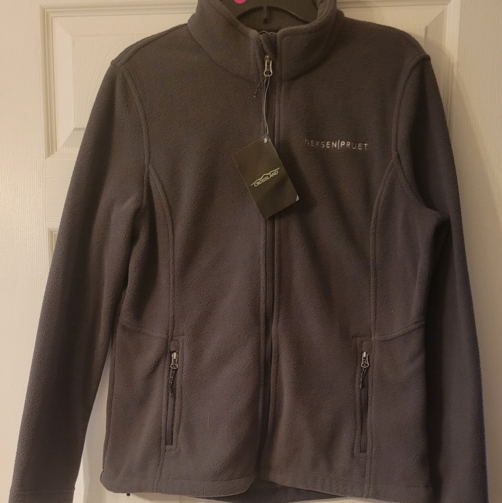 CrossLand / Gray Fleece Jacket Size: LG